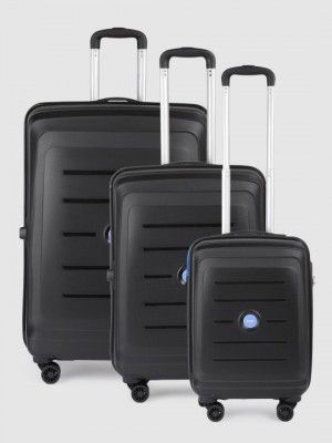 VIP CORSA Set Of 3 Hard-Sided Trolley Suitcases ( Black )