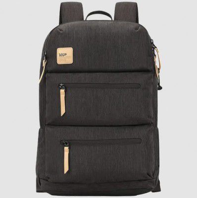 VIP Ride 01 19 Litres Polyester Casual Backpack (3 Front Pockets, BPRID01GRY, Grey)