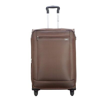 VIP Tide Polyester 70 Cms Brown Softsided Check-in Luggage with Corner Guards & Expander