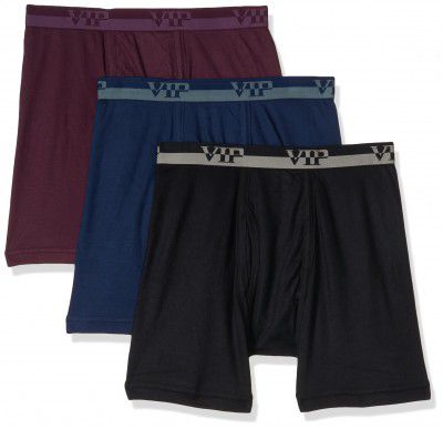 VIP Ultra Super Combed Cotton Trunks for Men | Ultra Soft Fresh Underwear Trunks - Assorted (Pack of 3)