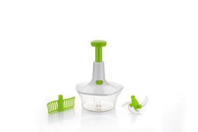 Viradiya Enterprise Stores Plastic Handpush Chopper and Bitter for Kitchen | Long Lasting | Green