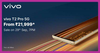 vivo T2 Pro 5G (128 GB + 8 GB RAM) @ ₹21,999 on Flipkart's Big Billion Days Sale