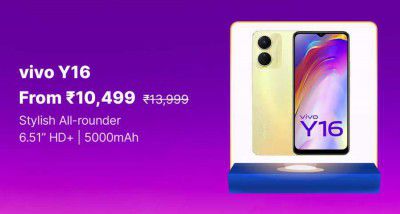 ViVO Y16 @ ₹10,499/- on Flipkart's Big Billion Days Sale