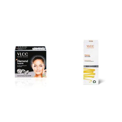 VLCC Diamond Facial Kit, 50g+10ml And VLCC Honey Moisturiser, 100ml