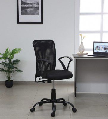 VOF Style Breathable Mesh Ergonomic Chair in Black Colour