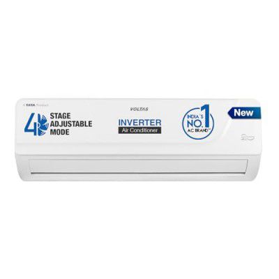 Voltas 1.4 ton 5 Star, Inverter Split AC (Copper, 4-in-1 Adjustable Mode, Anti-dust Filter, 2024 Model, 175V Vectra CAR, White)