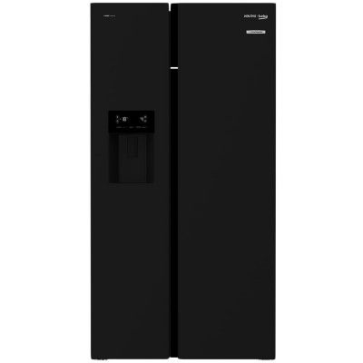 Voltas Beko 634 Litres Frost Free ProSmart Inverter Side-by-Side Refrigerator (Neo Frost Dual Cooling, RSB655GBRF, Glass Black)