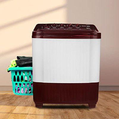 Voltas beko 8.2 kg Semi Automatic twin tub Washing machine (WTT82) Burgundy