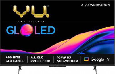 Vu GloLED 139 cm (55 inch) Ultra HD (4K) LED Smart Google TV with DJ Subwoofer 104W  (55GloLED)