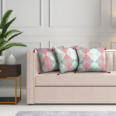 Wakefit 100% Cotton Cushion Cover Standard - 12 x 12 inches Set of 3
