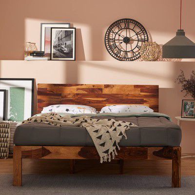 Wakefit Queen Size Andromeda Sheesham Wood Bed Without Storage