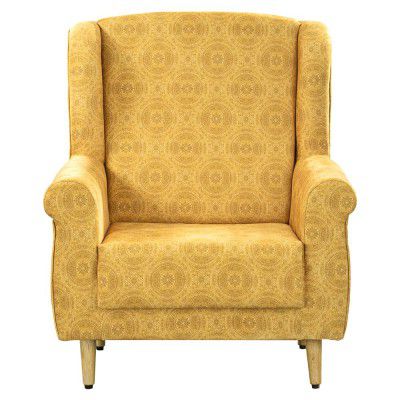 Wakefit Tropical Wing Chair Printed Fabric Paula