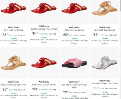 Walktrendy Women's Sandal Starting @ Rs.84