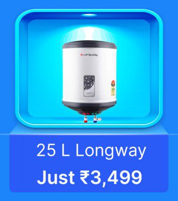 Longway Water Geyser @ Rs. 3499  in Flipkart Big Billion Days Sale 