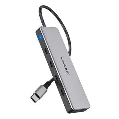 Wavlink USB C Hub, Aluminum USB 3.2 Gen 2 Hub 10Gbps with 4 USB C Data Ports, Support 85W Power Delivery, USB Port Splitter for MacBook Pro/Air iMac iPad Pro Dell Chromebook and More