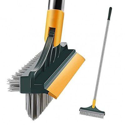 Long Handle Cleaning Tile Brush Floor Scrub Brush Broom with Stiff Bristles  Home