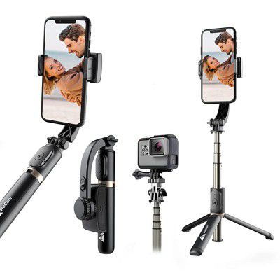 WeCool G1 1-Axis Gimbal Stabilizer with Wireless Remote, Extendable Bluetooth Selfie Stick and Tripod