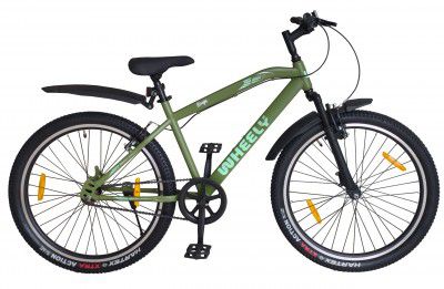 Wheely Escape, 26T Mountain Bike for Men, 18 Steel Frame, Single Speed, Military Green Colour, Ideal for 15+ yrs, Height 4.10 to 5.8 feet