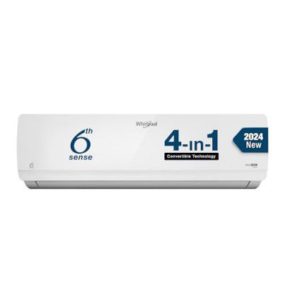 Whirlpool 1 Ton 3 Star, Magicool Inverter Split AC (MAGICOOL 10T 3S INV CNV S4K1PP1, Copper, Convertible 4-in-1 Cooling Mode, HD Filter 2024 Model, White)