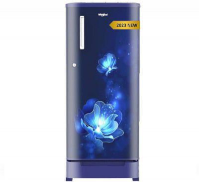 Whirlpool 184 L Direct Cool Single Door 4 Star Refrigerator with Base Drawer with Intellisense Inverter Compressor  (Blue Radiance, 205 MAGIC COOL ROY 4SInv BLUE RADIANCE-Z)