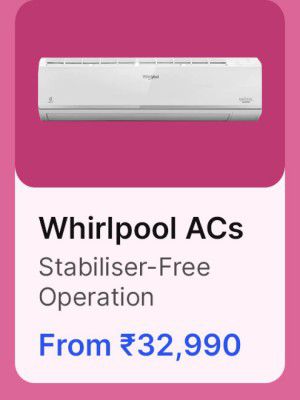 Whirlpool ACs from ₹32990 in Flipkart Big Billion Days Sale.