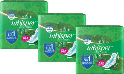 Whisper Combo of Ultra Clean XL+ for Women Sanitary Pad  (Pack of 150)