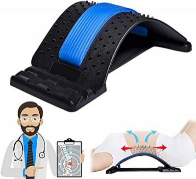 WIDE MART Back Pain Relief Product Back Stretcher, Spinal Curve Back Relaxation Device, Multi-Level Lumbar Region Back Support for Lower & Upper Muscle Pain Relief, for Bed Chair & Car (Style-1)