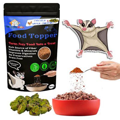 WiggleBoo Magical Sugar Glider Food Topper || Joy of Best Taste || Chicken & Water Chestnut Flavour || Grain Free & Protein Rich || Excellent Dietry Fibre|| 50g