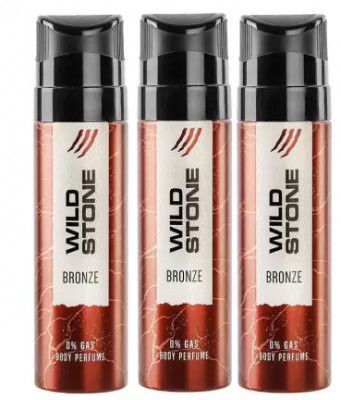 Wild Stone Bronze Pack of 3 Perfume Body Spray - For Men  (360 ml, Pack of 3)