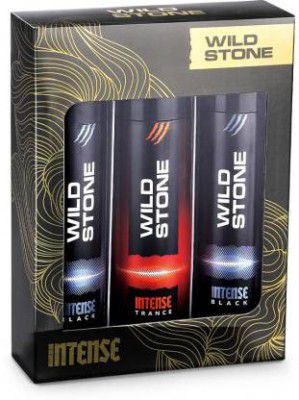 Wild Stone Intense 2 Black & 1 Trance Body Perfume | No Gas Deo for Men | 150ml Each | Perfume Body Spray - For Men  (450 ml, Pack of 3)