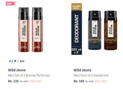 Myntra : Wild Stone Perfumes Upto 60% Off | Starts ₹78