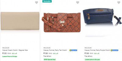 Wildauk Clutches & Wallets Upto 86% Off