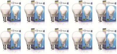 Wipro 9 W Standard B22 LED Bulb  (White, Pack of 10)