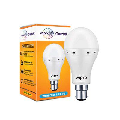 wipro 9W B22 LED White Emergency Bulb NE9001