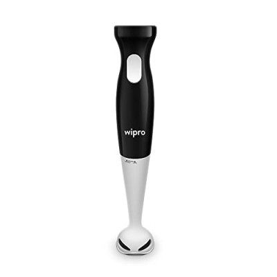 Wipro FB101 Hand Blender 300 Watt (Plastic Stem) with DC Motor| Low noise & Super Fast operation|Two in one blade-Churn, Whip,Blend &Whisk