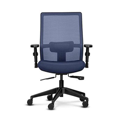 Wipro Furniture Adapt Premium Fabric Mid Back Mesh Ergonomic Home-Office Chair with Adjustable armrest