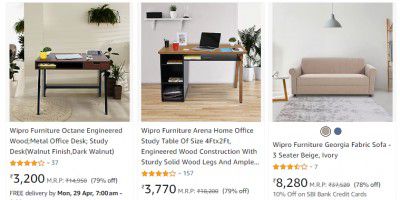 Wipro Furniture at Minimum 70% OFF