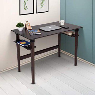 Wipro Furniture Flynn Natural Wood Office Desk & Study Table with Inbuilt Utility Shelves