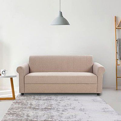 Wipro Furniture Georgia Fabric Sofa - 3 Seater Beige, Ivory