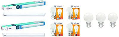 wipro Garnet 10-Watts LED Batten (Pack of 2, Cool Day Light) Garnet Base B22 10-Watt LED Bulb (Pack of 4, White) Safelite B22 0.5-Watt LED Night Bulb (White, N10001, Pack of 3)