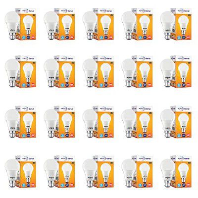 wipro Garnet 10W LED Bulb | Cool Day White (6500K) | Pack of 20