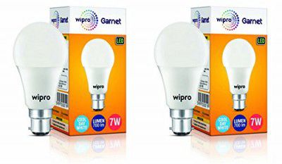 wipro Garnet 7W LED Bulb  Home & Office |Cool Day White  Pack of 2