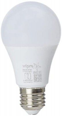 Wipro Garnet Base E27 7-Watt LED Bulb (Cool Day Light) - Pack of 3