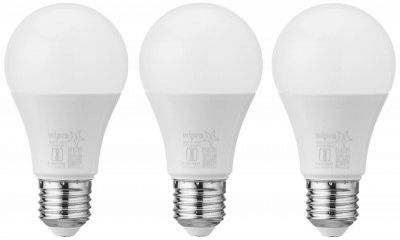 Wipro Garnet Base E27 9-Watt LED Bulb (Pack of 3, Cool Day Light)