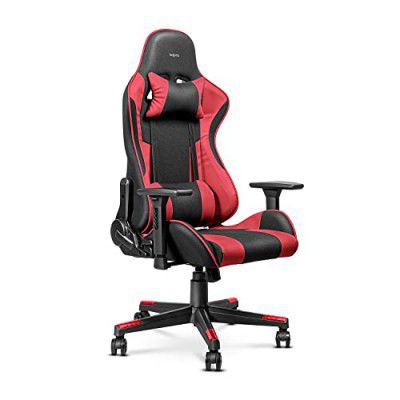 Wipro Jedi Gaming Chair with Fabric & PU Leather upholsetery (Black and Red)