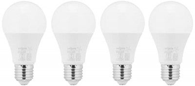 wipro Polycarbonate Garnet Base E27 9-Watt LED Bulb (Warm White) -Pack of 4