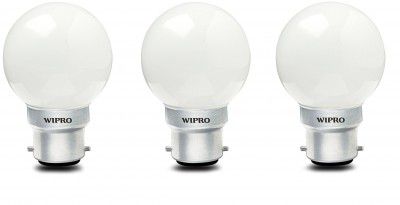 wipro Safelite B22D 0.5-Watt LED Night Bulb (White , N10001, Pack of 3)