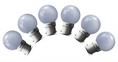 wipro Safelite N10002 B22 LED Night Lamp (Warm White, 0.5-Watt) Pack of 6