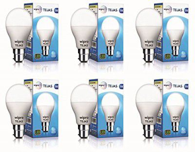 wipro Tejas 5w LED Bulb for Home & Office |B22 LED Bulb Base | Pack of 6