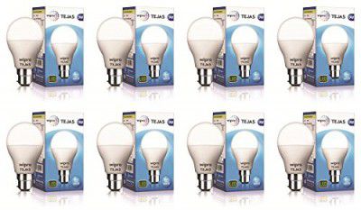 wipro Tejas 9w LED Bulb for Home & Office |B22 LED Bulb Base |Cool Day White Light (6500K) |4Kv Surge Protection |High Voltage Protection |Eco Friendly Energy Efficient | Pack of 8